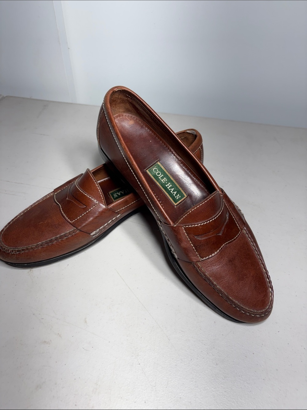 Cole Haan Brown Leather Penny Loafers